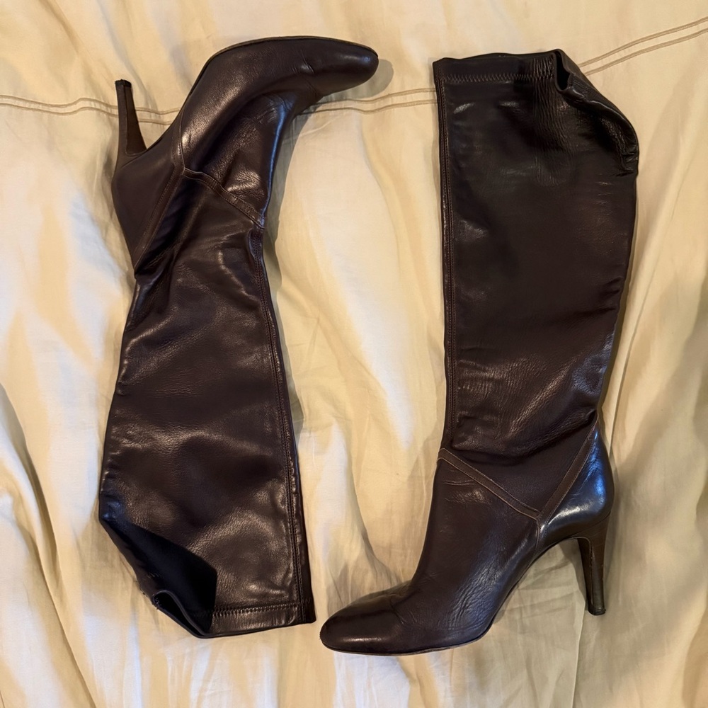 Cole Haan Brown Leather Knee-High Boots